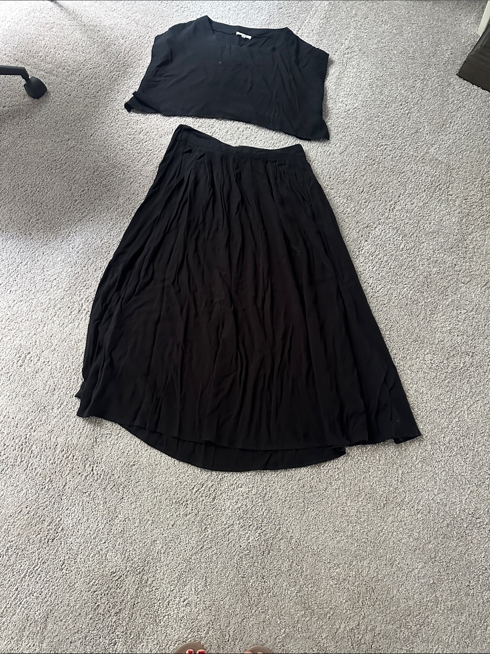 Hunter Black High-Low A-Line Skirt